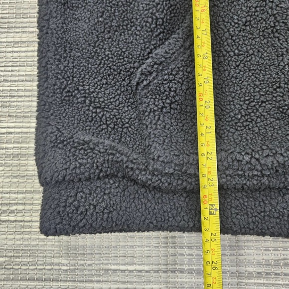 Fabletics Hoodie Womens Large Black Full Zip Sherpa Fleece Shacket Pockets Cozy - Picture 9 of 12
